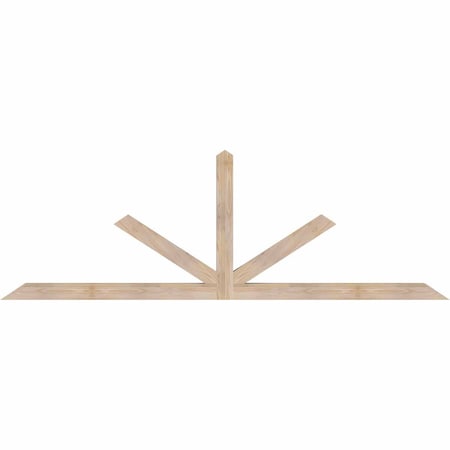 Ekena Millwork Saratoga Smooth Timber Gable Bracket, Douglas Fir, 96"W x 32"H x 3 1/2"D x 3 1/2"F, 8/12 Pitch GBW096X32X0404SAR00SDF